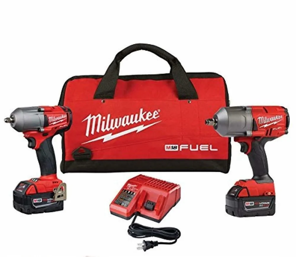 AUTHENTIC Milwaukees 2 PC M18 FUEL Auto Kit - 1/2 Impact Wrench and 3/8 Impact Wrench FAST SHIPPING