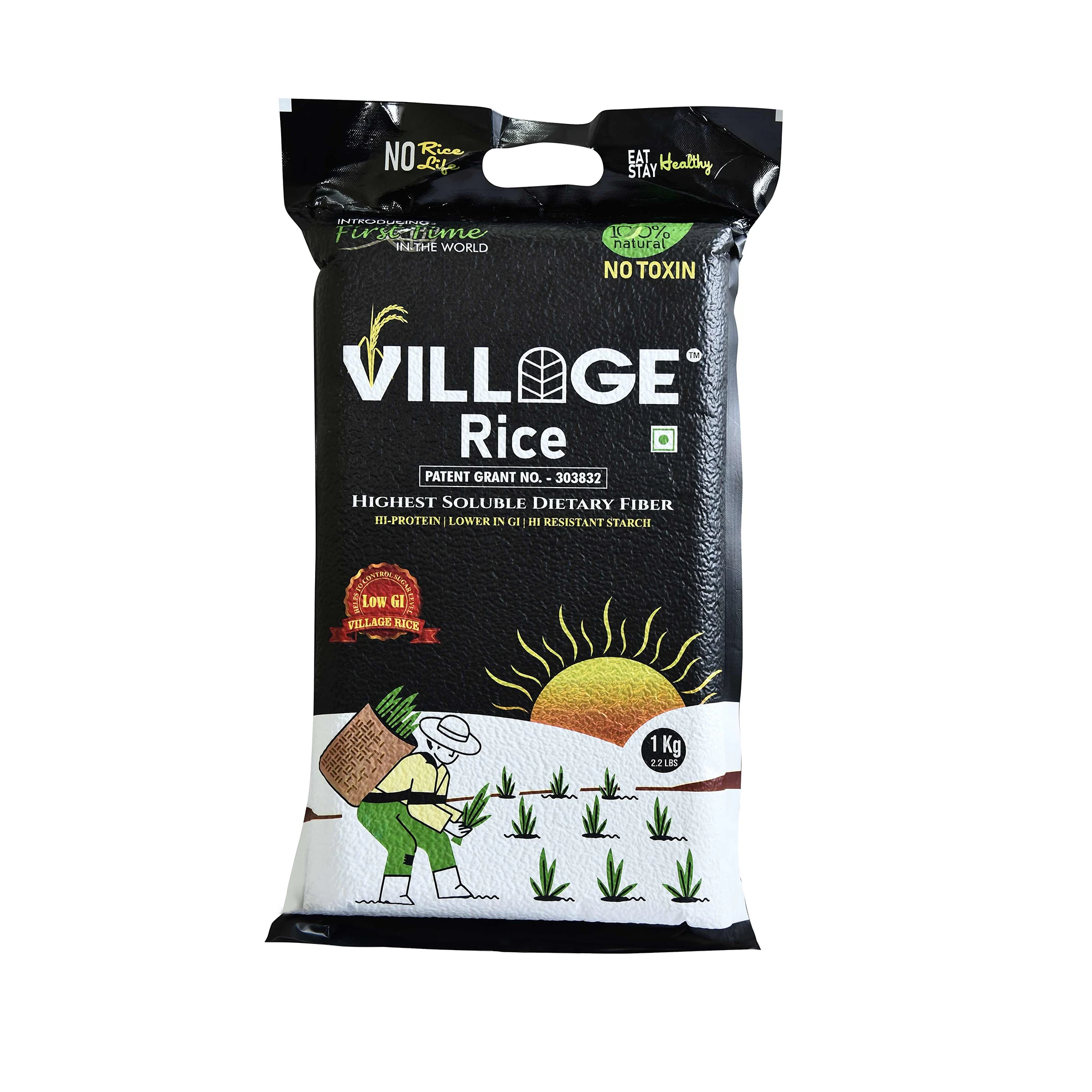 
 Деревенский рис с высоким содержанием волокна и белкового риса с низким содержанием керамика, органический рис  