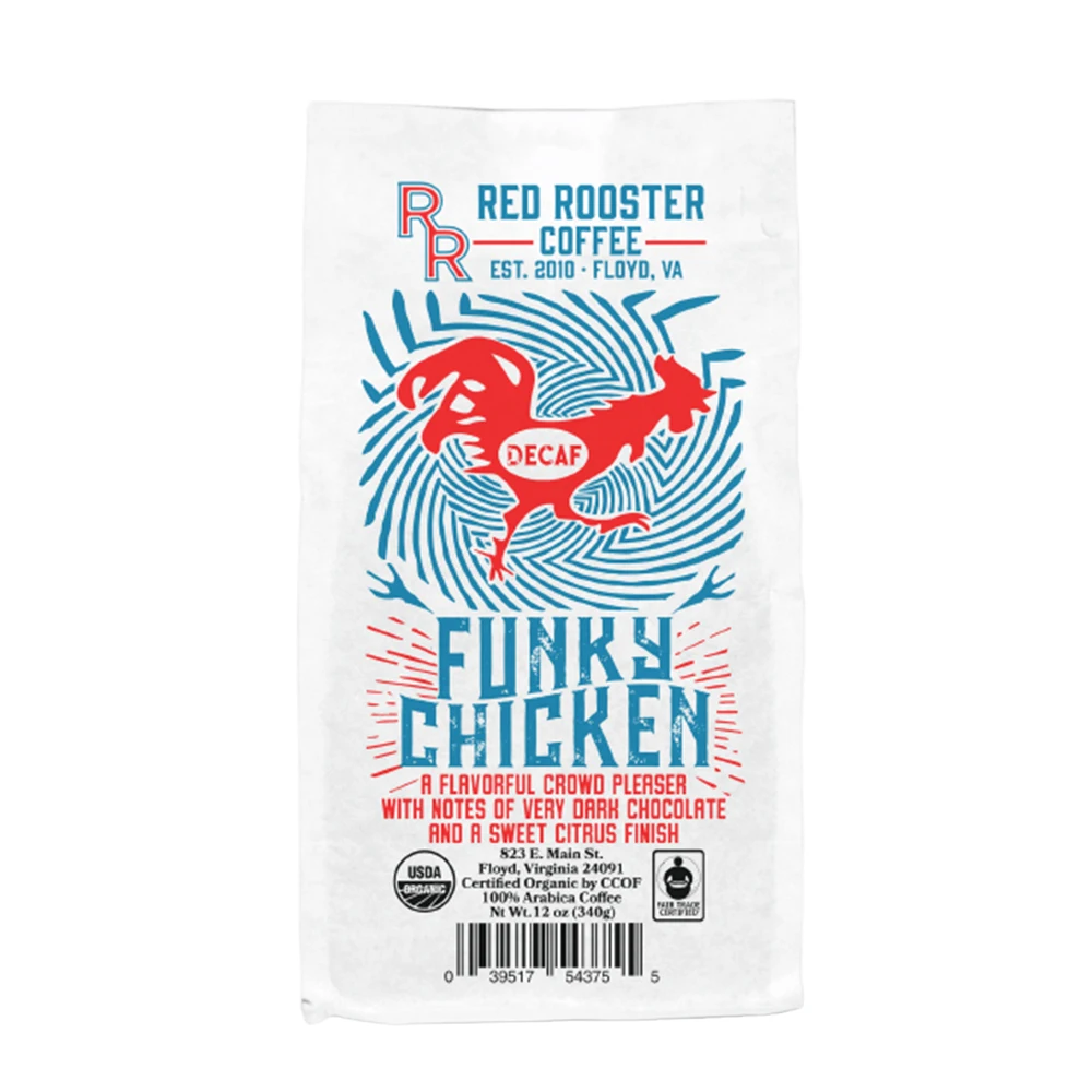 Красный петух без кофеина утят 12oz сумки яркой кислотности и карамель сладость средней обжарки кофе в зернах