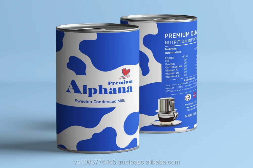 
Sweetened Condensed Milk Premium Alphana Tin 0.5kg 
