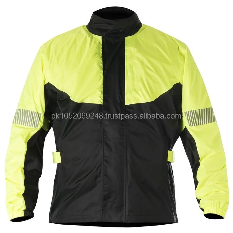 High Quality Motorcycle Waterproof Custom Rain Jacket,  Hi Visible Motorcycle Waterproof Rain Jacket
