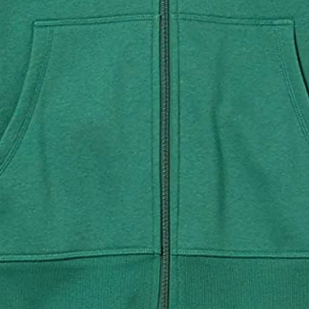 New Causal Men Design Wholesale Customized Breathable Hoodie For Men Solid Green Zipper Full Sleeves Men Hoodie