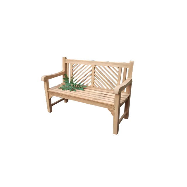 
New Arrivals Bench Zig Zag 2 Seater Solid Teak Wood for Garden Outdoor Furniture 