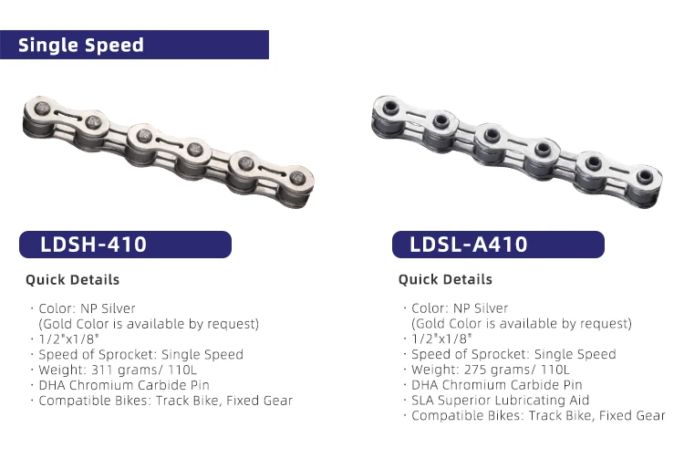 Bicycle Chains Bike Chains LANDON Single Speed 10 11 12 Speeds DHA SLA Silver Gold Electric Titanium Available Taiwan Made