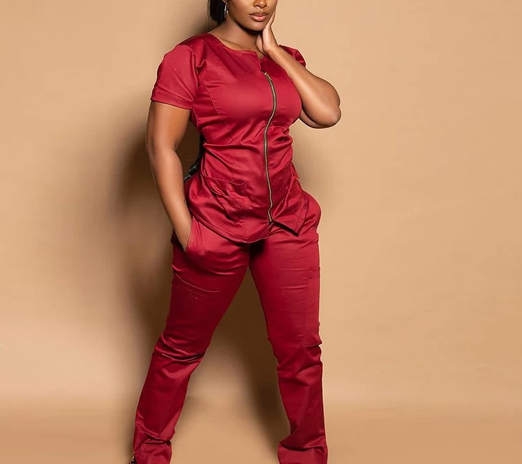 Medical Scrubs Unisex V Neck Nurse Uniform Anno Medical Scrub Uniform