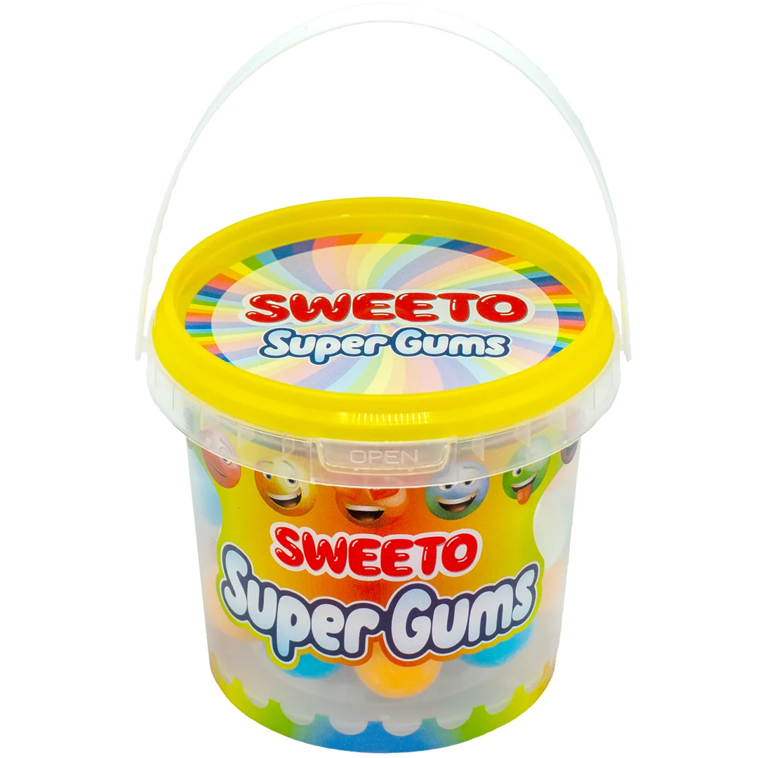 High Quality Round Ball Shape Fruit Flavour Chewing Bubble Gum in Tubs Turkish Product 140g tubs