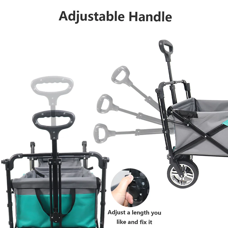 Supermarket hot sell Mini Camping trolley folding wagon carts foldable outdoor utility wagon