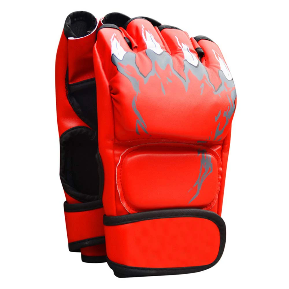 2021 Professional Boxing Training Gloves Custom Design New Half Finger Logo Mma