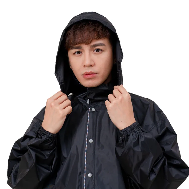Waterproof hooded fashion color adult size rainsuit bike latex rain suit