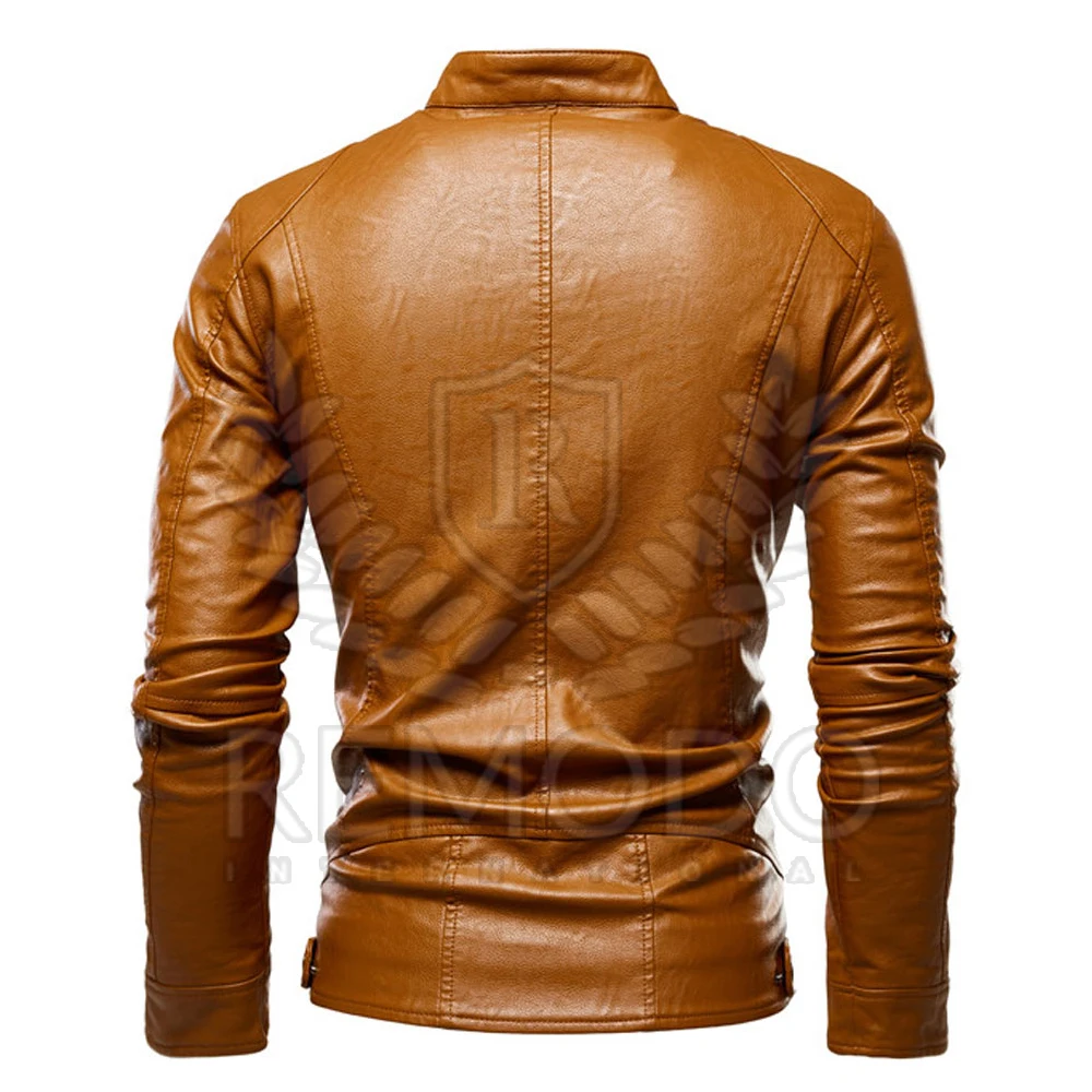 2021 arrival unisex design color block Men Genuine Leather Jacket Custom High Quality Men Leather Jacket Wholesale
