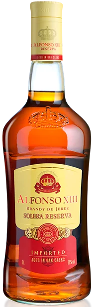 3 Years Distilled Brandy of Jerez Solera Reserva ALFONSO XIII Best with Mixer Cocktails Neat  Recommended Brandy