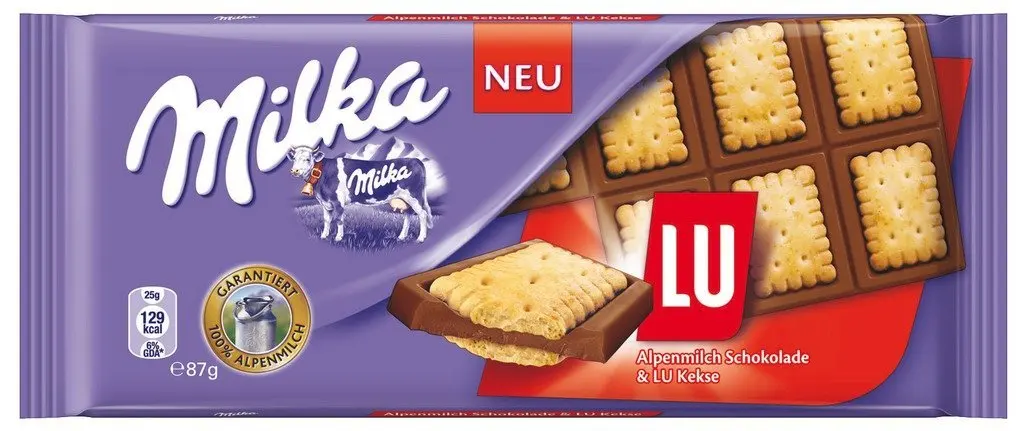 MILKA chocolate, Lu biscuits, 1x 87 g