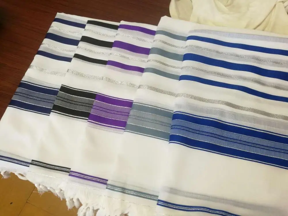 stock Israel Tallit Prayer Shawl from polyester Jewish