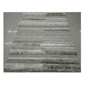 Разумная цена марокканский шерстяной коврик ворсистый серого и белого цвета для дома