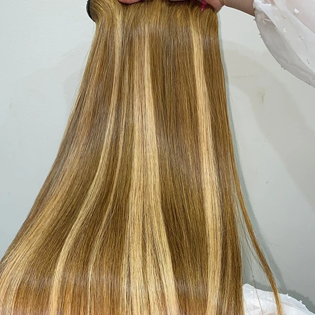 (5S Hair Factory) Cheap and High Quality Virgin Human Hair Piano Bone Straight Hair Extension, Raw Virgin Hair, Hair Bundles