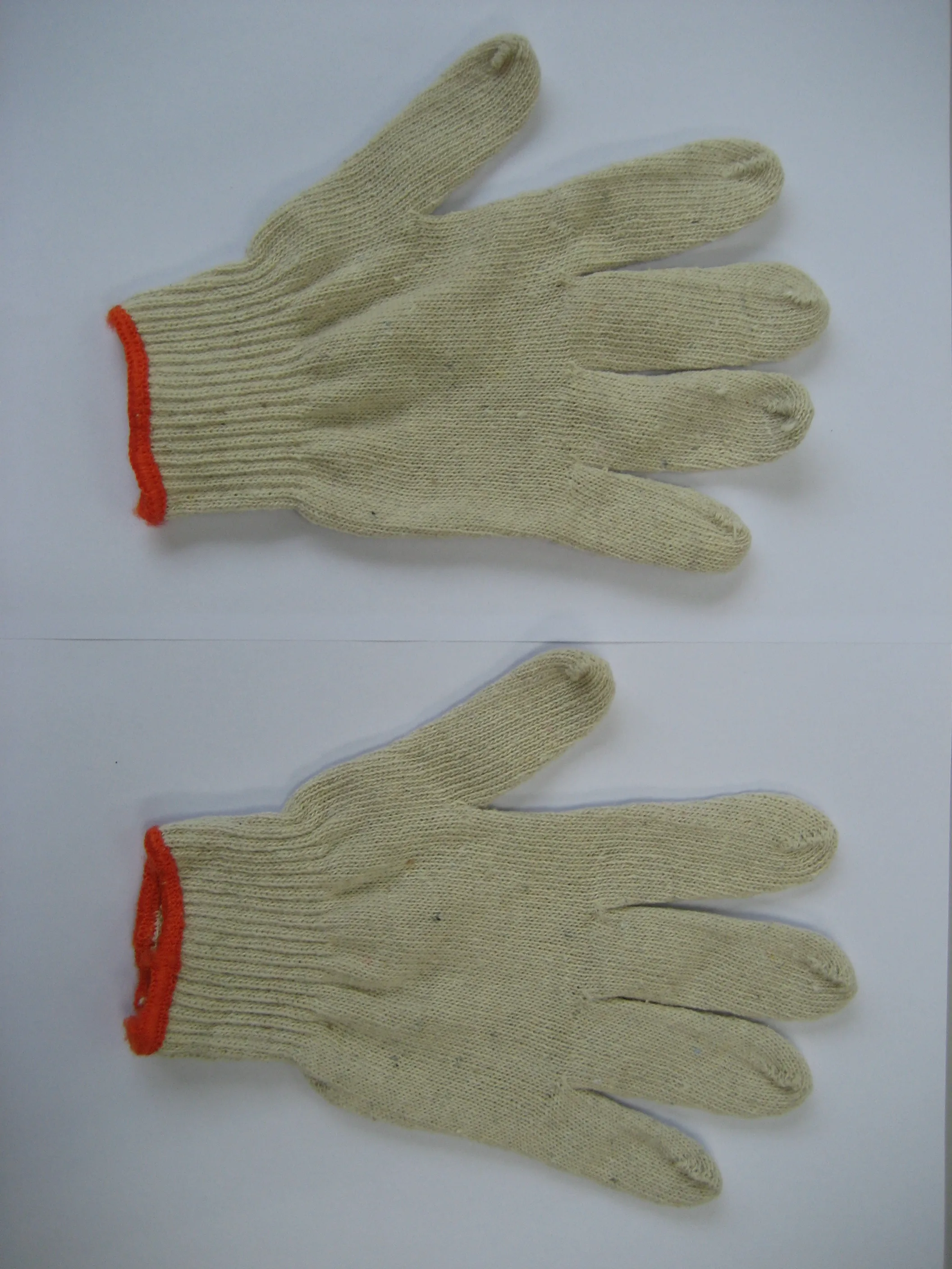 RVT 104 Cotton Safety Working Gloves | Natural Colored Gloves - String Knitted Cotton Gloves