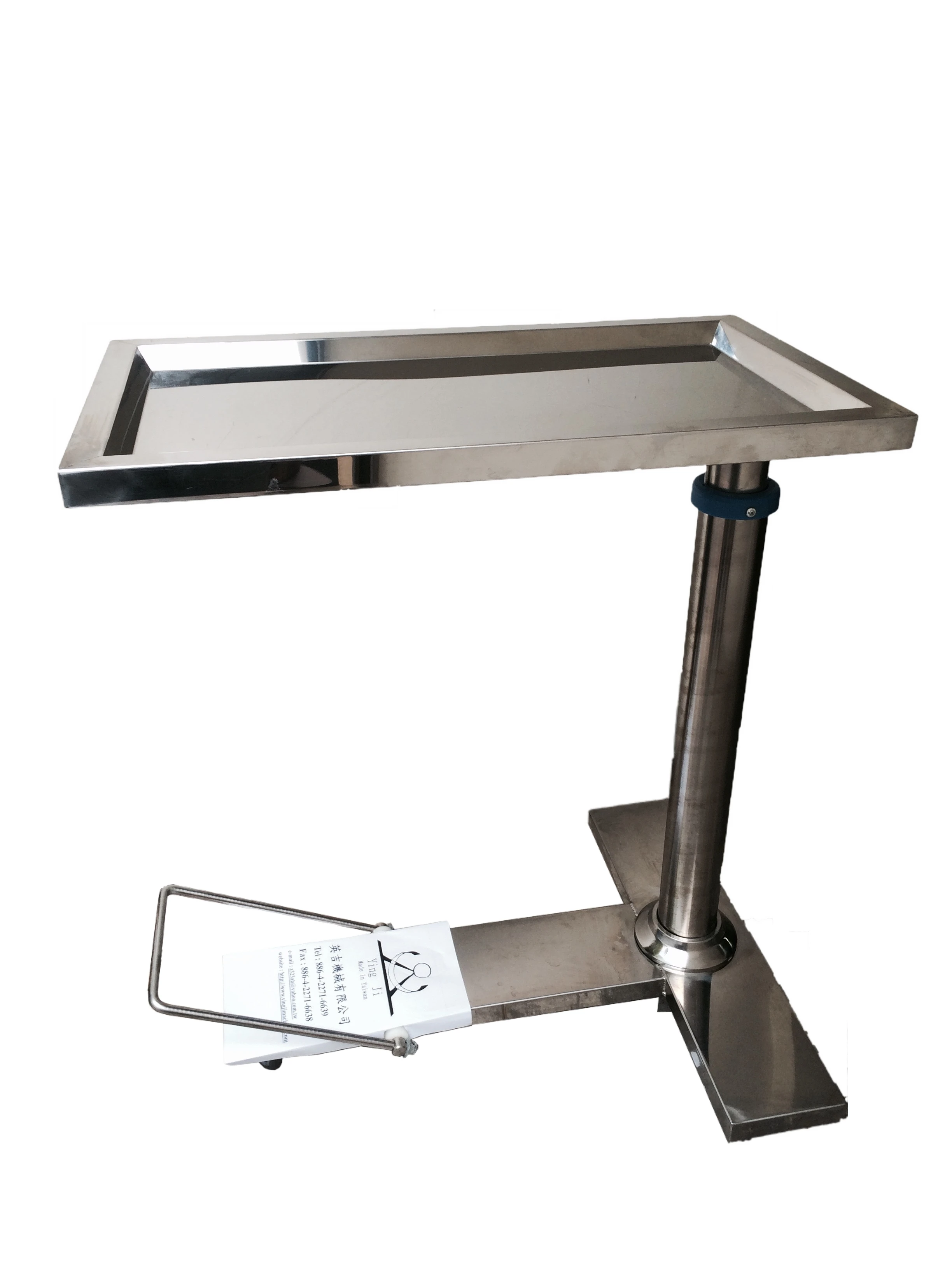 Stainless steel surgical instrument table