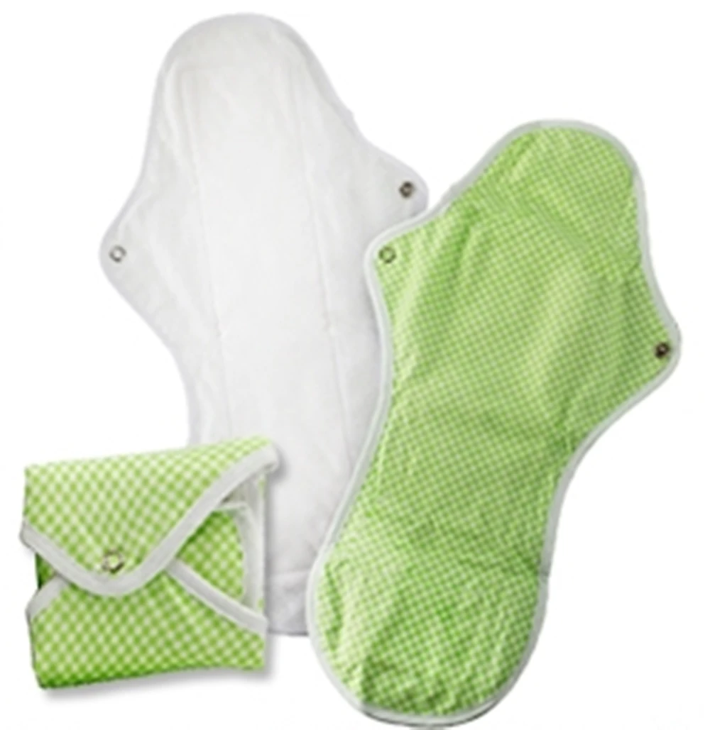 
Хлопковая гигиеническая прокладка для женщин, Экологически чистая, многоразовая, моющаяся, ночного размера 