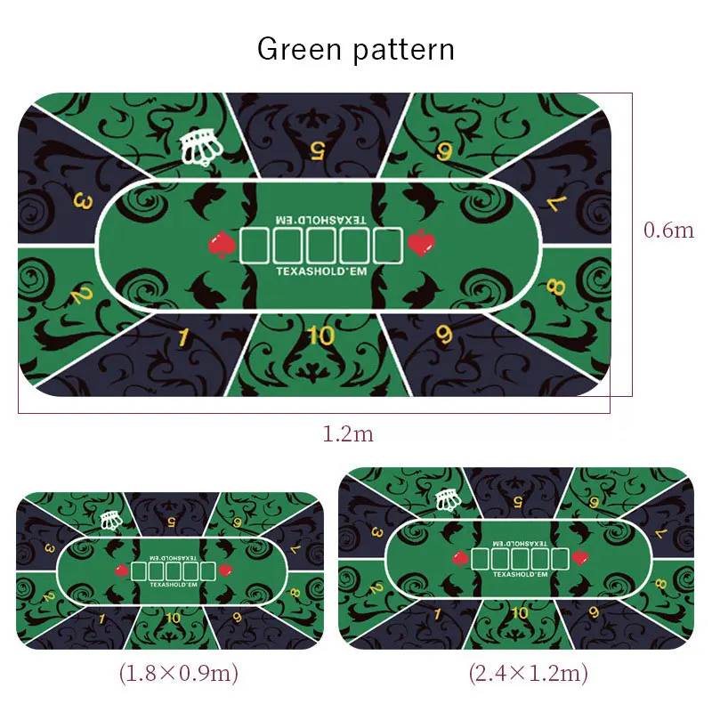 Wholesale Factory Supplies Foldable Texas Desk Casino Table Rubber Custom Poker Mat
