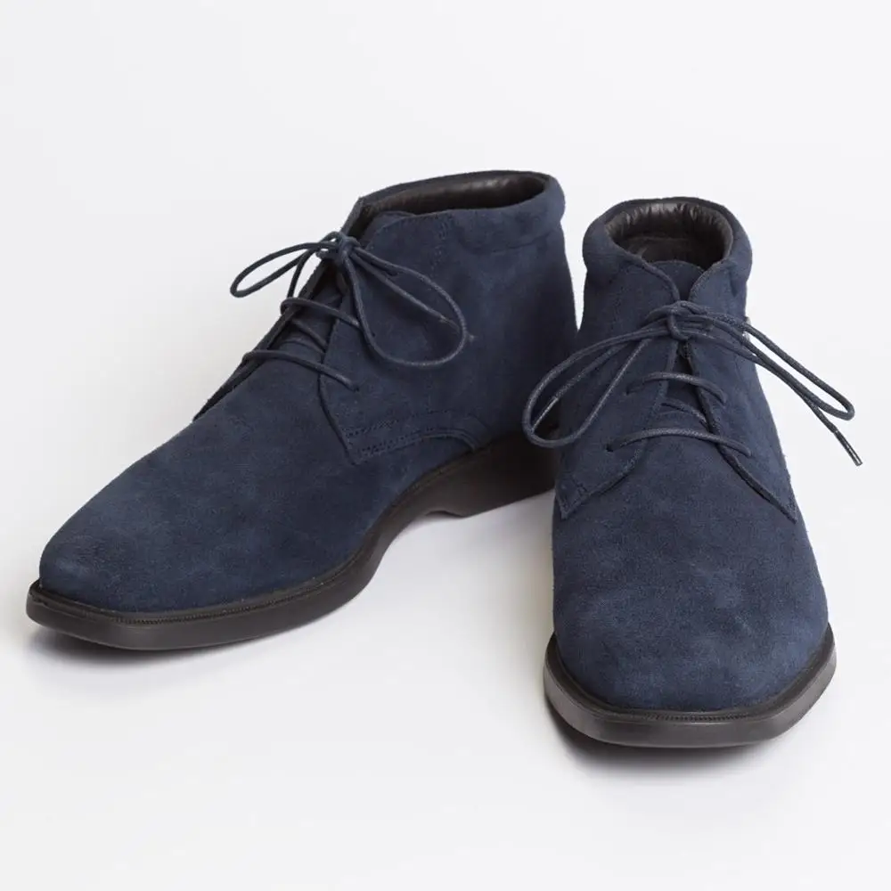 Мужские замшевые ботинки Chukka, темно-синие повседневные ботинки ручной работы, 2020