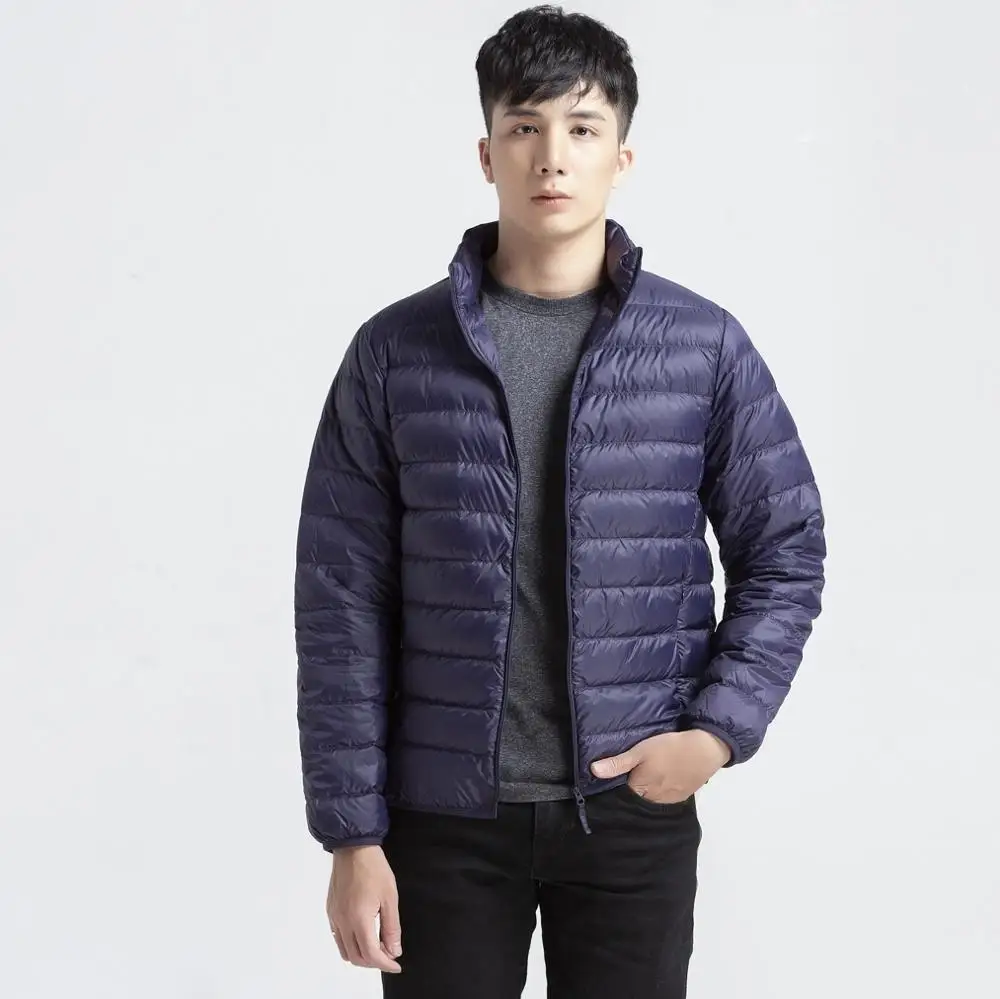 New Vietnam Design 90% White Duck Down 10% feather Jacket Long Sleeve Stand Collar  Winter Ultra Light Duck Down Jacket