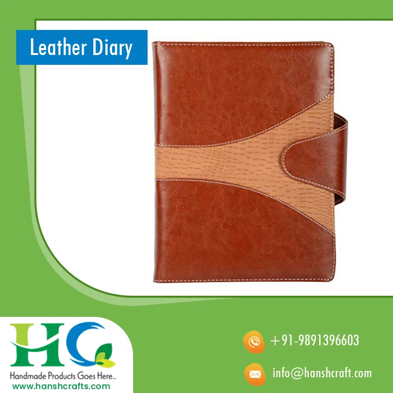 Винтажный кожаный дневник бумажный блокнот ручной работы с металлическим замком (6x4 дюйма коричневый)