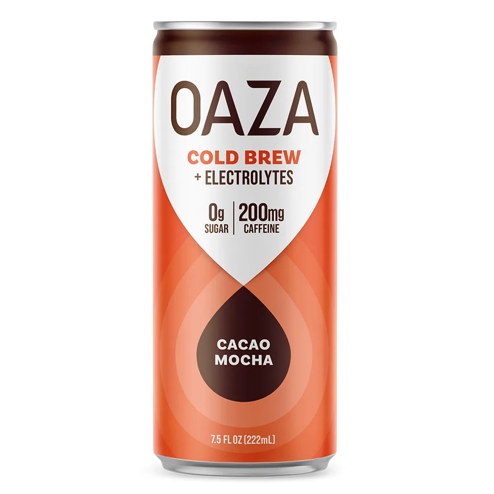 OAZA High Performance Cold Brew Hydrate Your Coffee Ready to Drink Cacao Mocha 8 Fl Oz Pack of 12