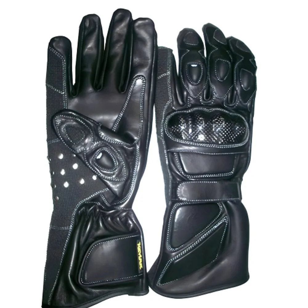 Best selling Black color Pro biker leather motorbike gloves custom logo low price USA 2022