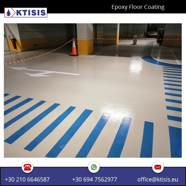 
White coloured Epoxy Floor Paint for garages and showrooms 