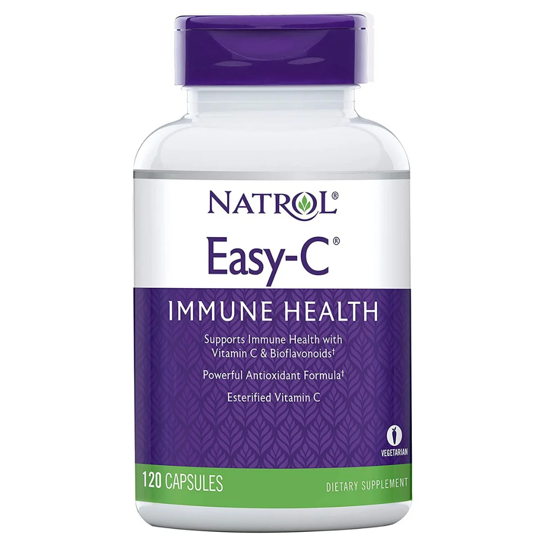 Natrol Easy-C Immune 500 mg 120 Count Health Supports Immune Health with Vitamin C and Bioflavonoids Bios Vegi Capsules