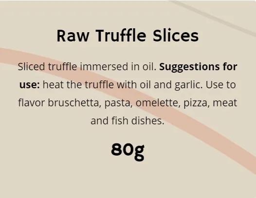 Raw Truffle Slices  80g