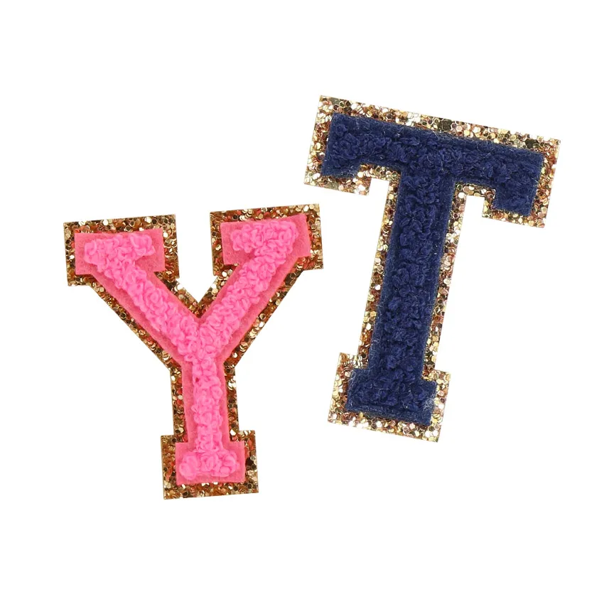 custom embroidered chenille varsity letter iron on patches