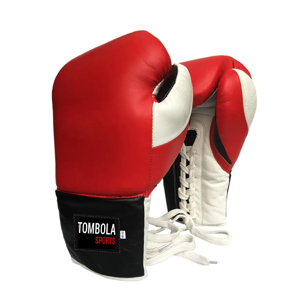 Pro Boxing Gloves Best Selling Mix Fight Leather with Laces Custom Color 8oz 10oz 12oz 14oz 16oz Wholesale Personalized OEM