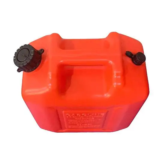 KP Kool Products 2.6 Galloon Gas Can With One Long Black Spout Stainless Steel Filter - Red (10 L)