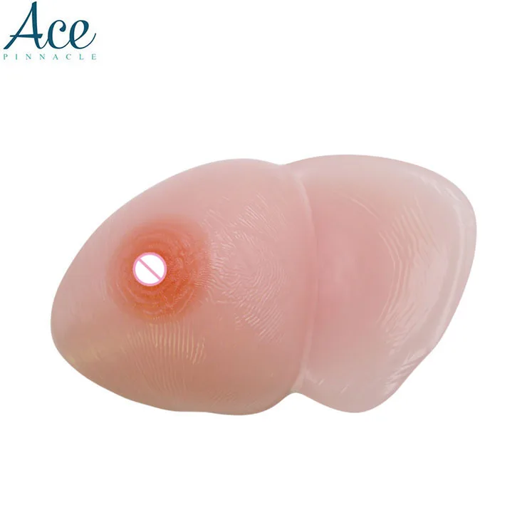 700 g/piece triangle Silicone prosthesis mastectomy breast form for cross dresser realistic false B cup boob with nipples custom