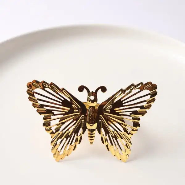 Unique Butterfly Napkin Ring super elegant with smooth polished finished Quality Material Metal Butterfly Table Decoration Rings