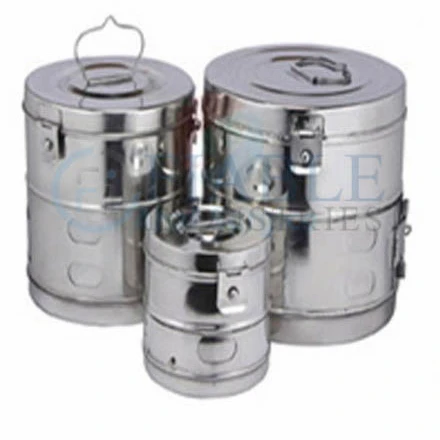 Stainless Steel Sterilization Drums/ Hospital Holloware/ Sterilizing Instrument Drums Surgical Instruments Manufacturer
