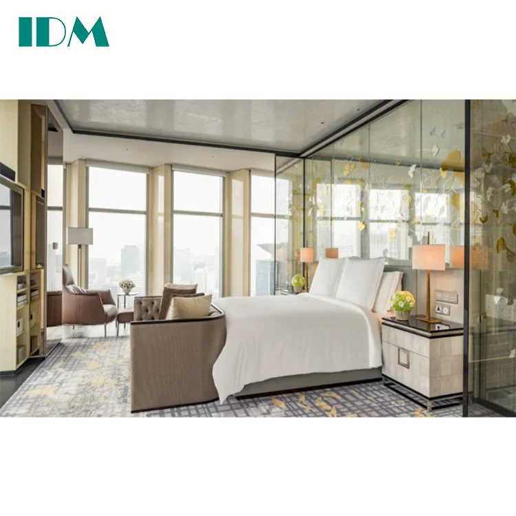 IDM-Y20 Custom Made Design 5 Star Hotel Guest Room Furniture Bedroom Set Four Seasons Modern Hotel Furniture