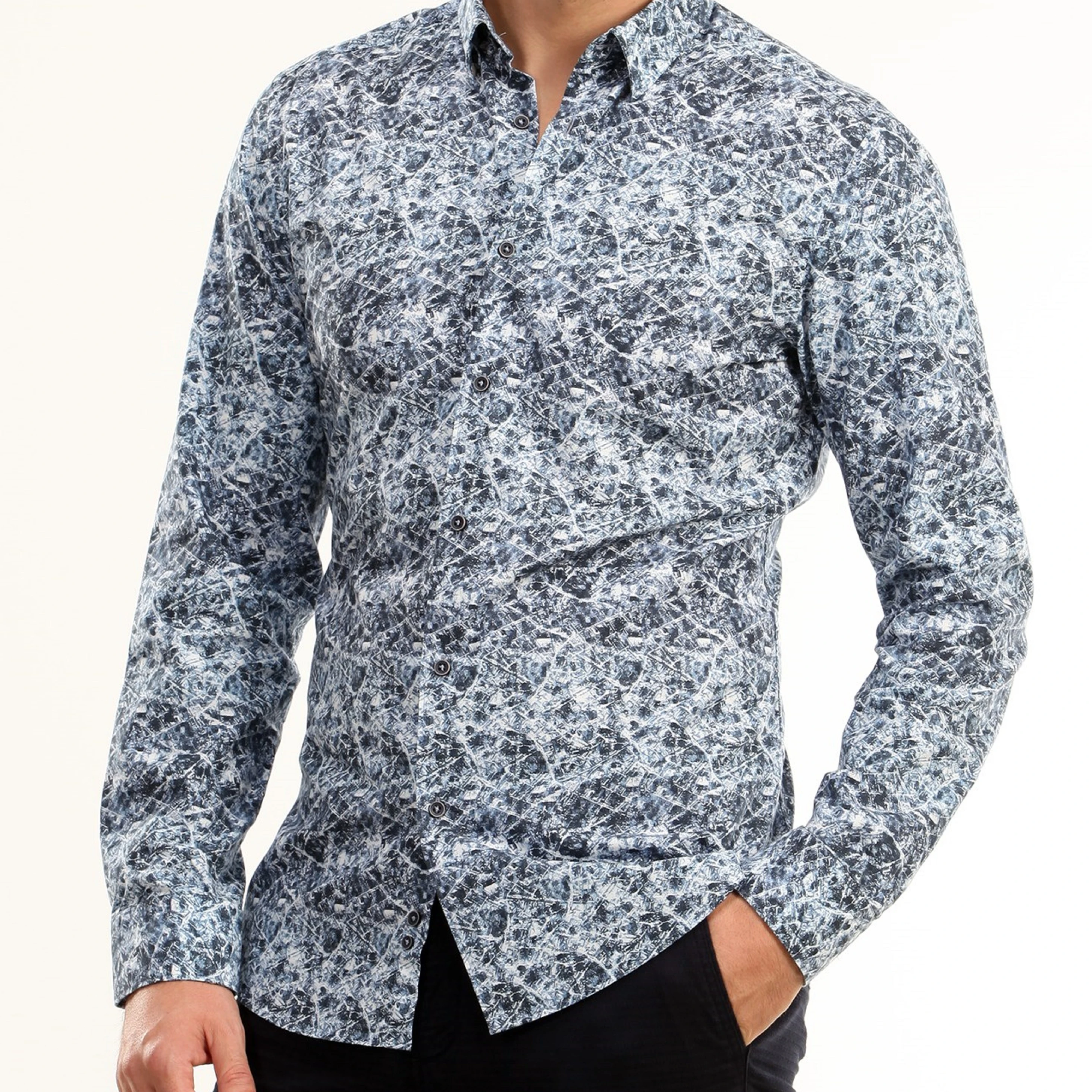 Элегантные мужские деловые рубашки 2021 с узором для жениха высококачественное классическое мужское платье из 100 хлопка