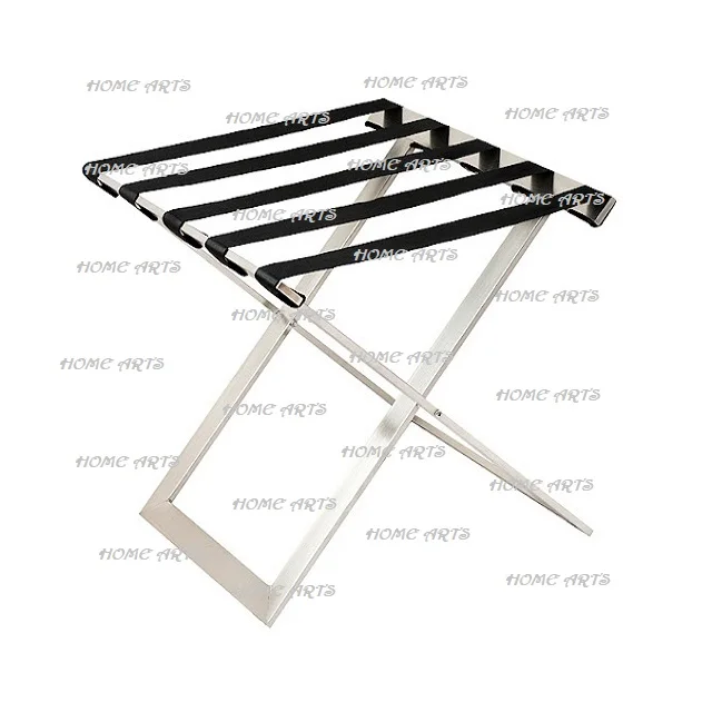 Handmade Silver Color Metal Folding Luggage Rack Finest Quality Stainless Steel Luggage Rack For Home Decor