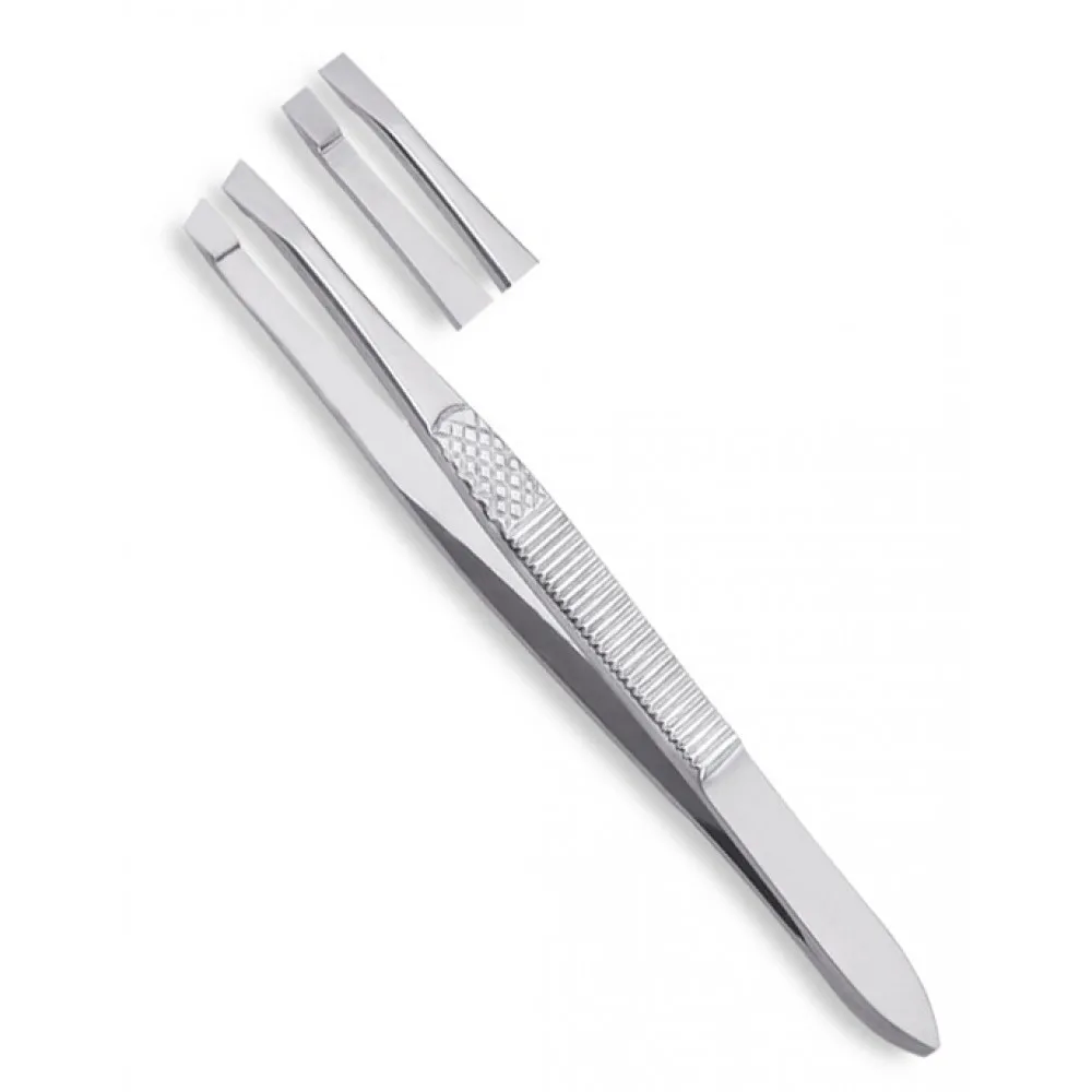 
Fine Pointed Tweezers with Texture on Handle for Grip, Size : 9 cm 