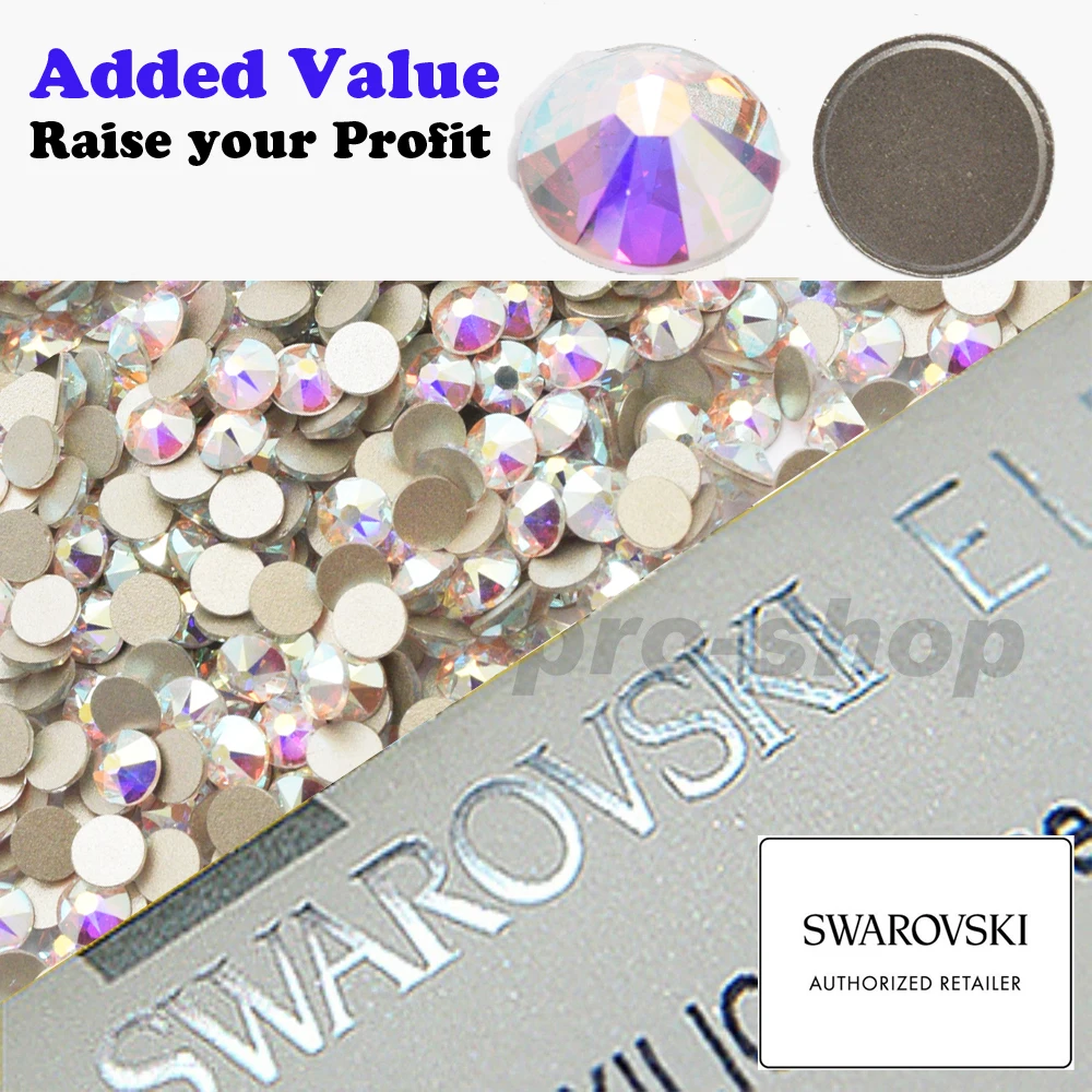 
Кристалл AB (001AB), Железный Кристалл от Swarovski Elements, стразы с плоским основанием 