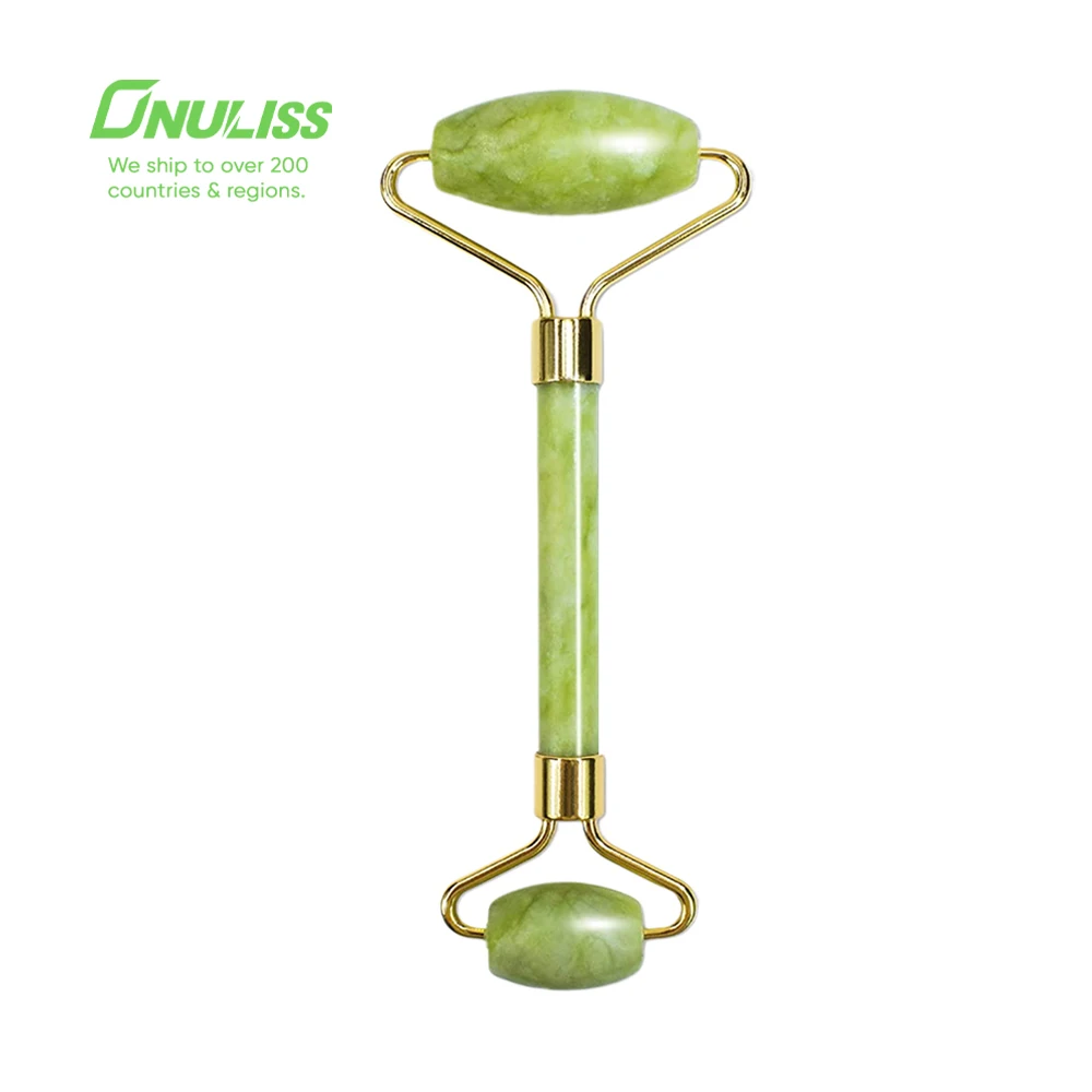 Custom Logo Face Roller Skin Massager For Face Facial Electric Rose Quartz Jade Roller and Gua Sha Tools Set Jade Roller