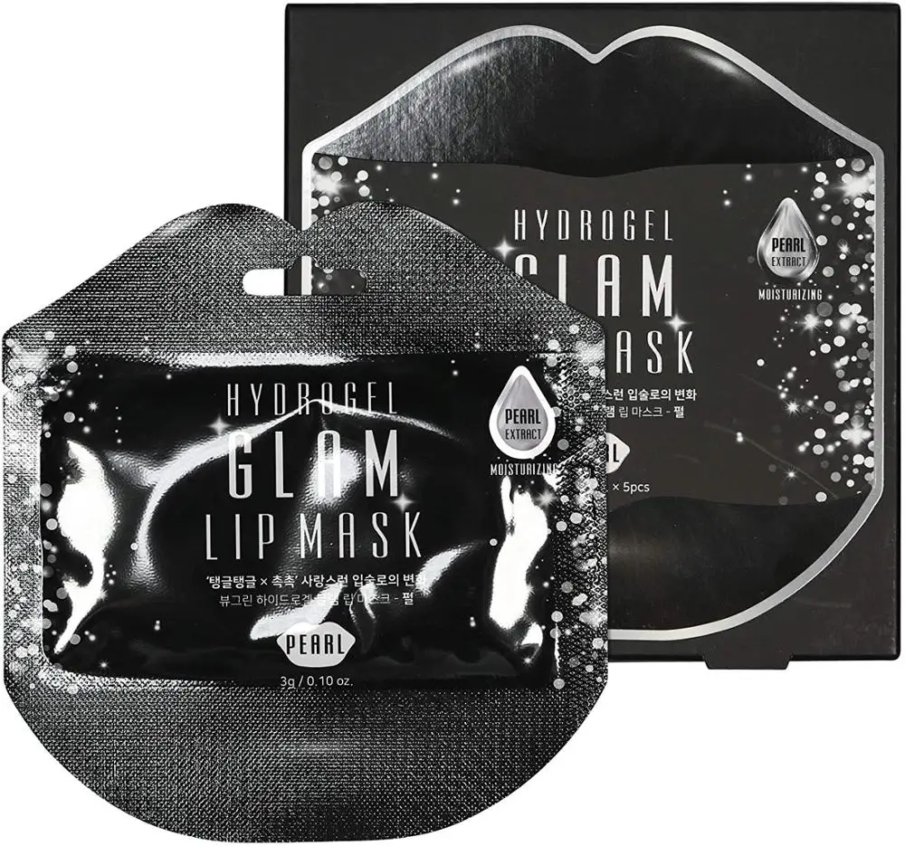 Lip mask Moisturizing and Hydration for Plumping and Chubby Lips Korea Cosmetic Hydrogel  Glam Lip MASK Pearl