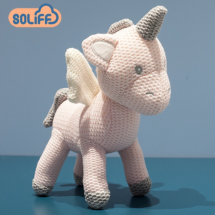 Ручная работа плюшевая кукла-животное вязанные игрушки Прорезыватель для зубов детская игрушка на Рождество детей