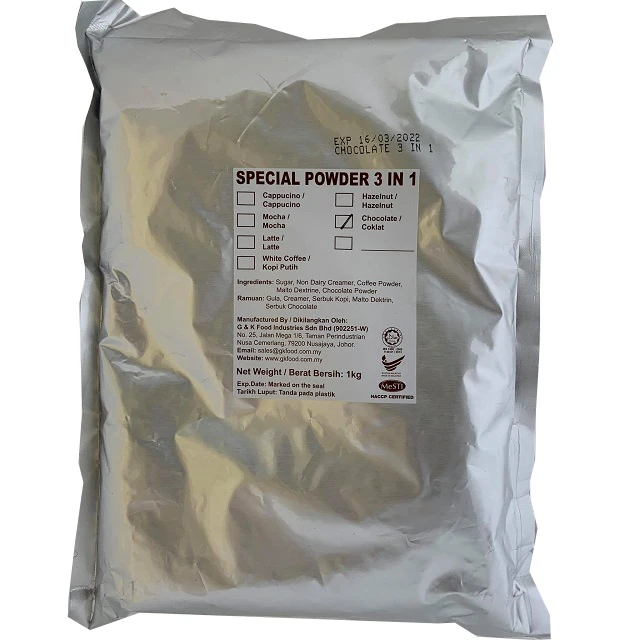 
Best Selling Malaysia Halal Chocolate 3 in 1 for bubble tea 