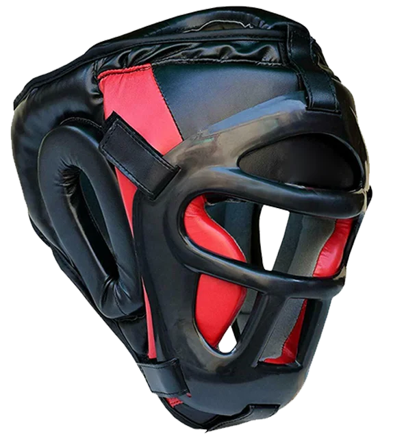 Защитный чехол для головы TEAKWONDO из искусственной кожи с пластиковой защитой