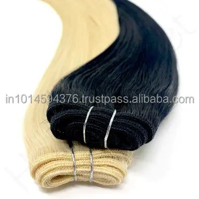 100% индийские человеческие волосы REMY машинное производство наращивание волос натуральные для наращивания!