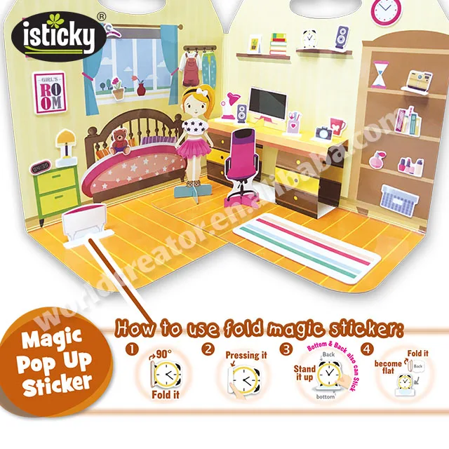 
Washable Silicone Stickers Play Board Bedroom Game 