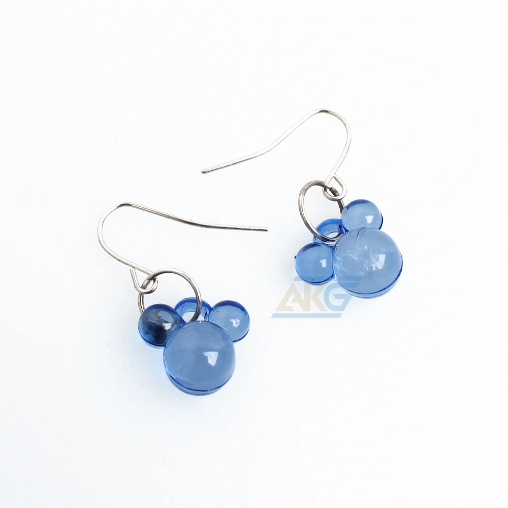 Cute Earrings For Child Cute Mouse Available in Blue and Yellow